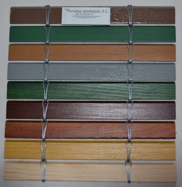 Alicantinas de madera carta de colores